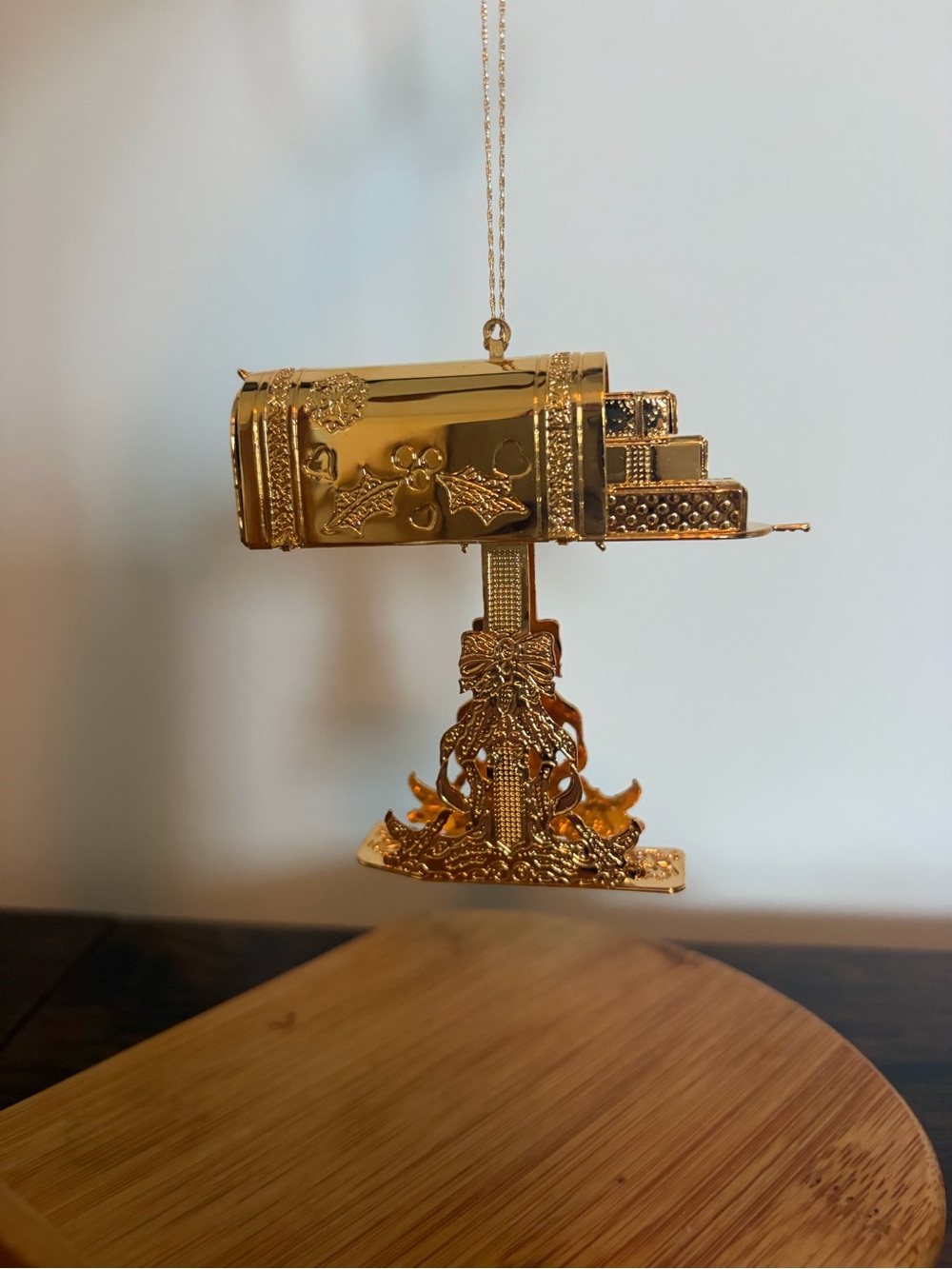 Gold Plated Decorative Mailbox Ornament